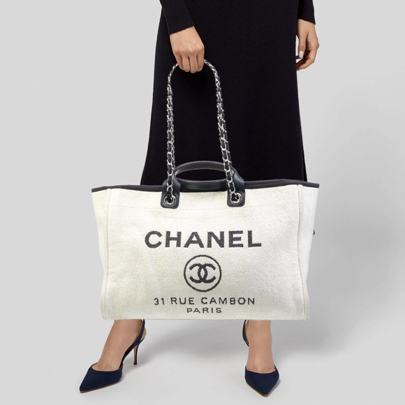 CHANEL Handbags - Chanel Deauville Tote Bag